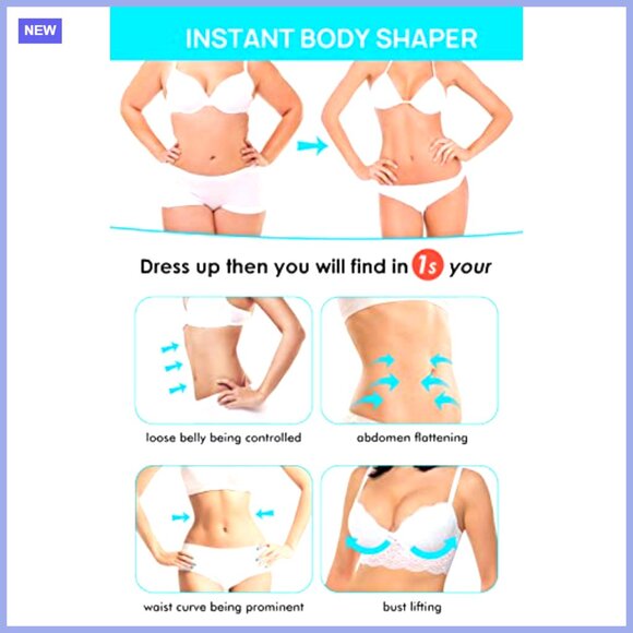 Short Torso Waist Trainer with 9 Steel Bones, 80% Neoprene + 20% Nylon - Picture 3 of 7